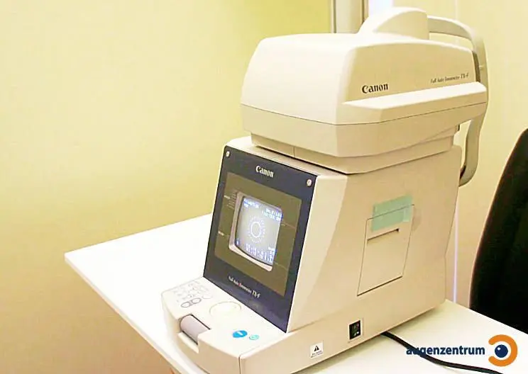 Tonometer für Augendruckmessung Non-Contact-Tonometer für Augendruckmessung im Augenzentrum in München.